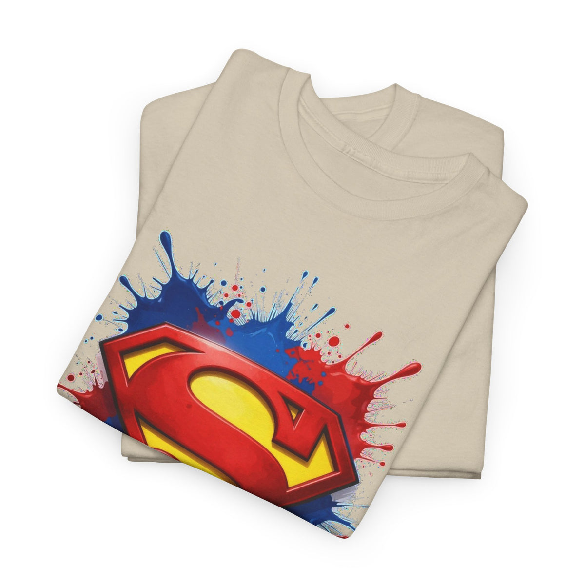 Superhero Emblem Paint-Splash T-Shirt