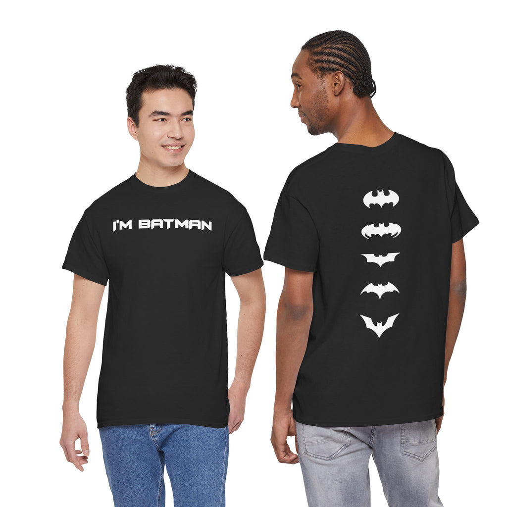 I'm Batman T-Shirt — Minimal Bat Logos Back Graphic Tee