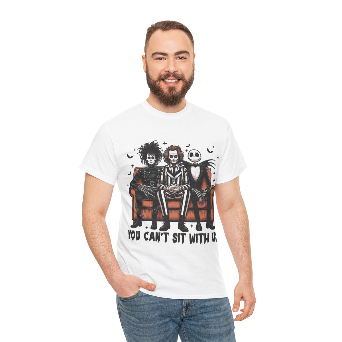 Johnny Depp Graphic Tee — 'You Can't Sit With Us' Halloween Horror Trio T-Shirt