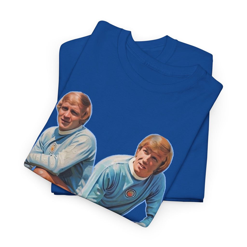 Franny Lee and Colin Bell Manchester City Retro Soccer Players T‑Shirt — Vintage Football Graphic Tee