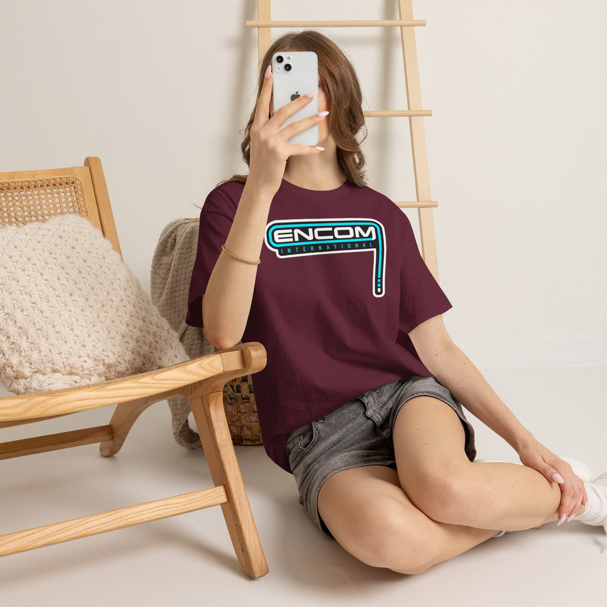 ENCOM International Logo Cotton T-Shirt — Retro Tech Gaming Tee