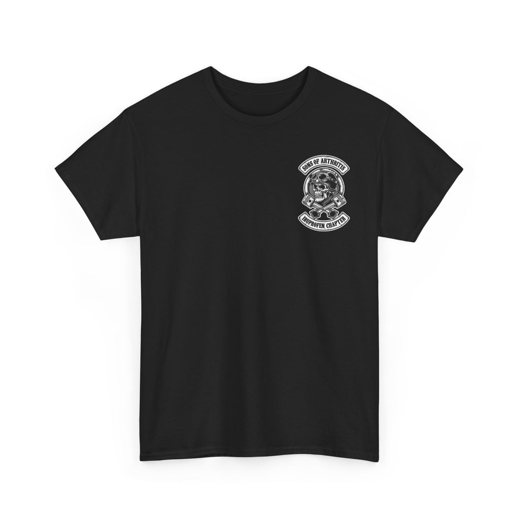 Sons of Arthritis Tee — Humorous Biker Skull "Ibuprofen Chapter" T-Shirt