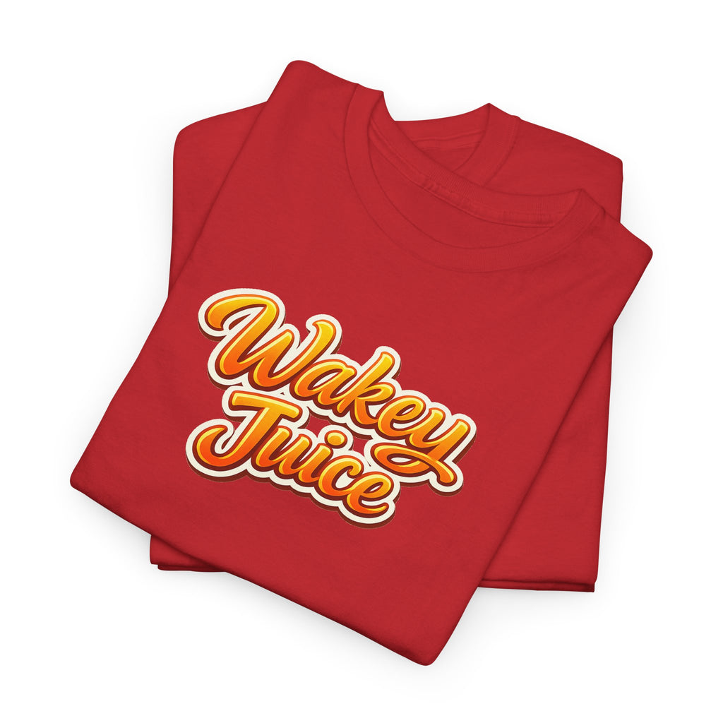 Wakey Juice T‑Shirt — Retro Orange Script Graphic Tee