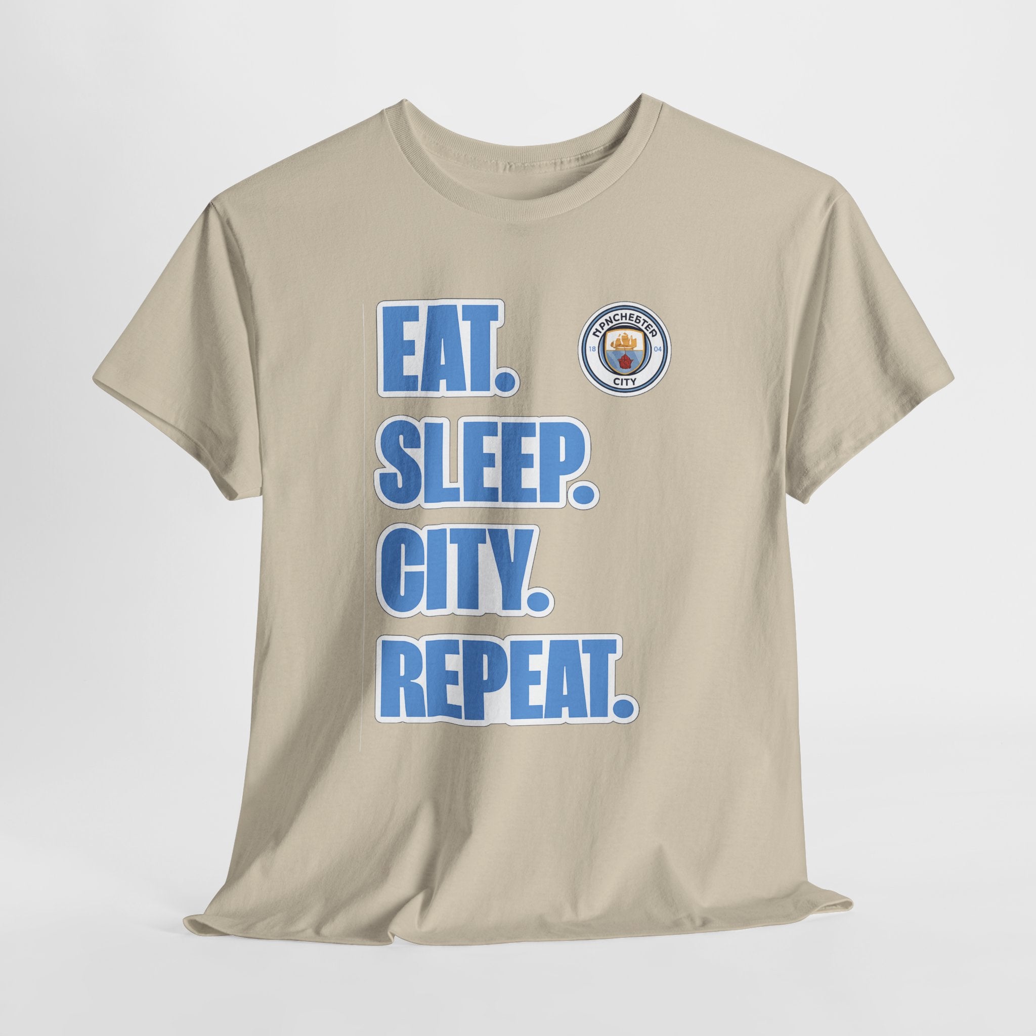 Eat. Sleep. City. Repeat. T‑Shirt — Manchester City Fan Tee