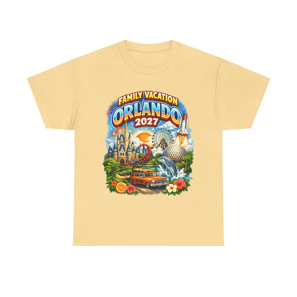 Orlando 2027 Family Vacation T-Shirt — Retro Theme Park Souvenir Tee