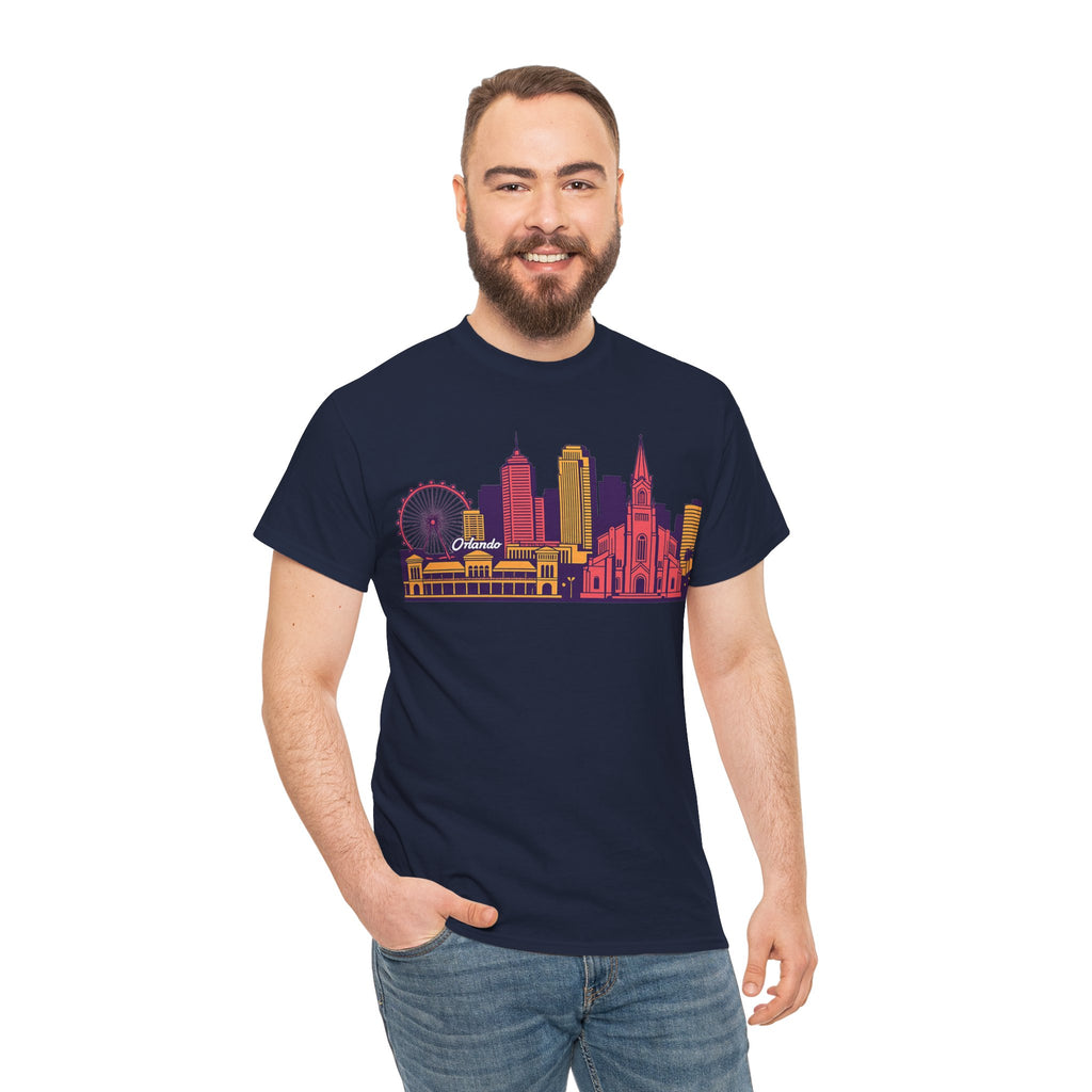 Orlando City Skyline T-Shirt — Colorful Urban Landmark Graphic Tee