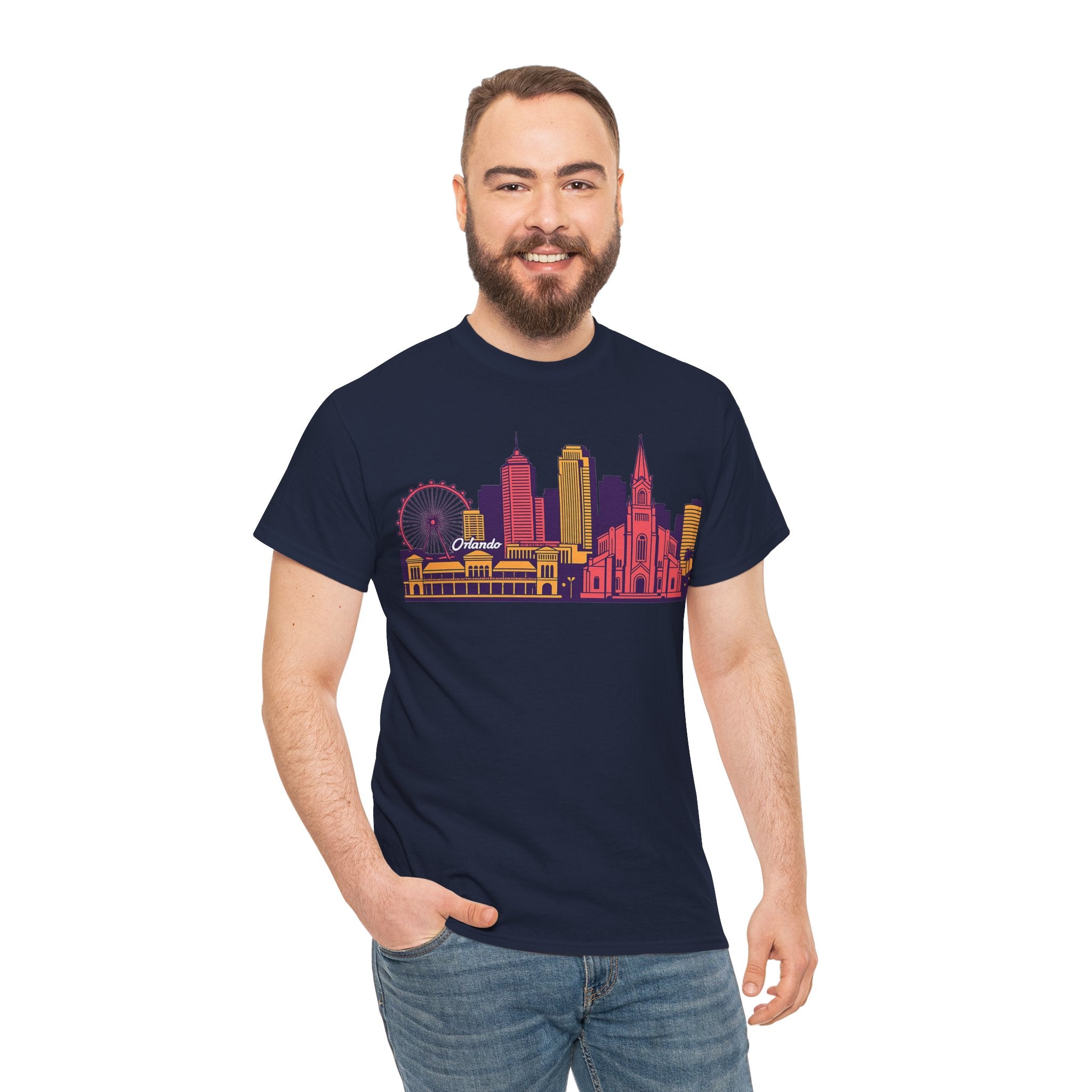 Orlando City Skyline T-Shirt — Colorful Urban Landmark Graphic Tee
