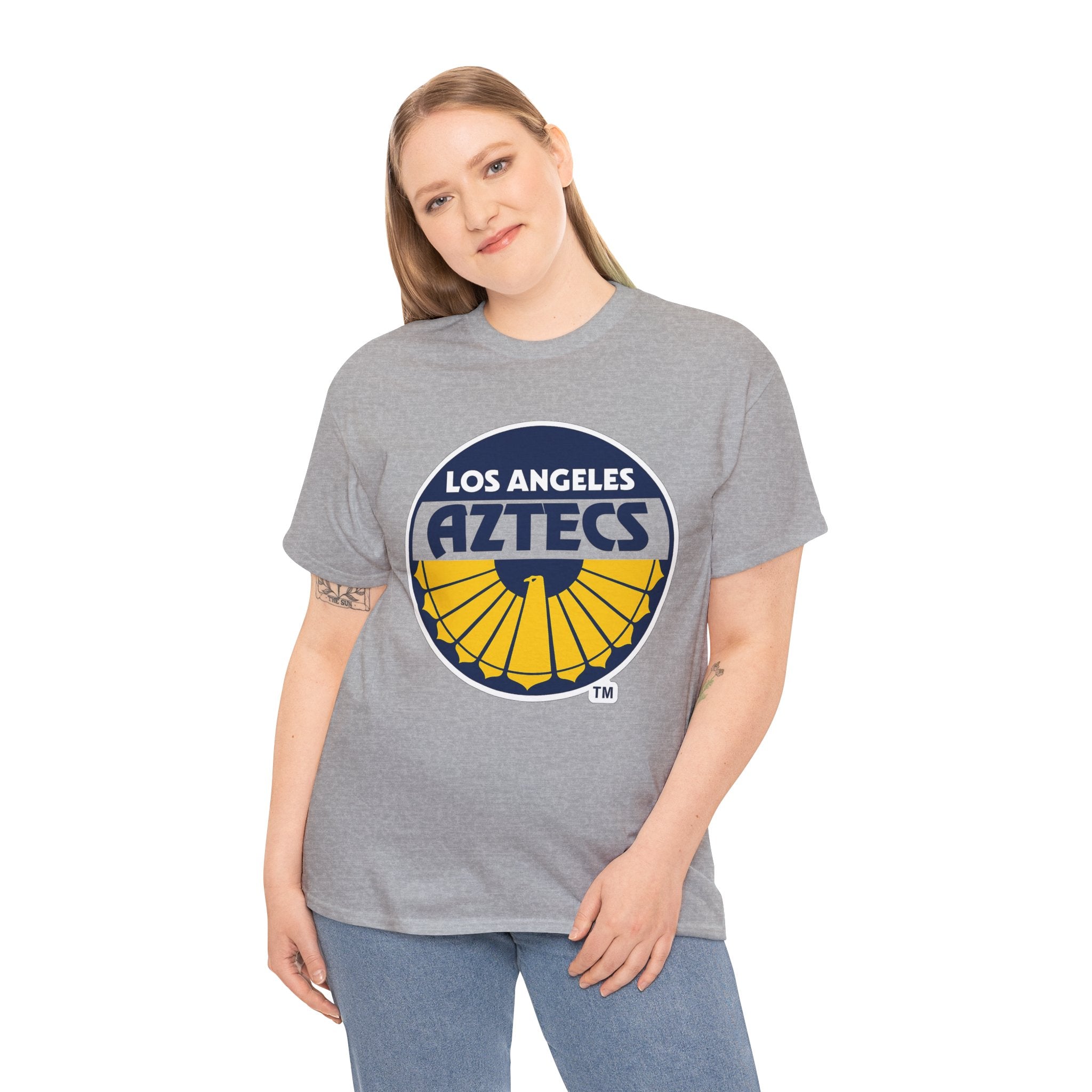 Los Angeles Aztecs Vintage Logo Cotton T-Shirt