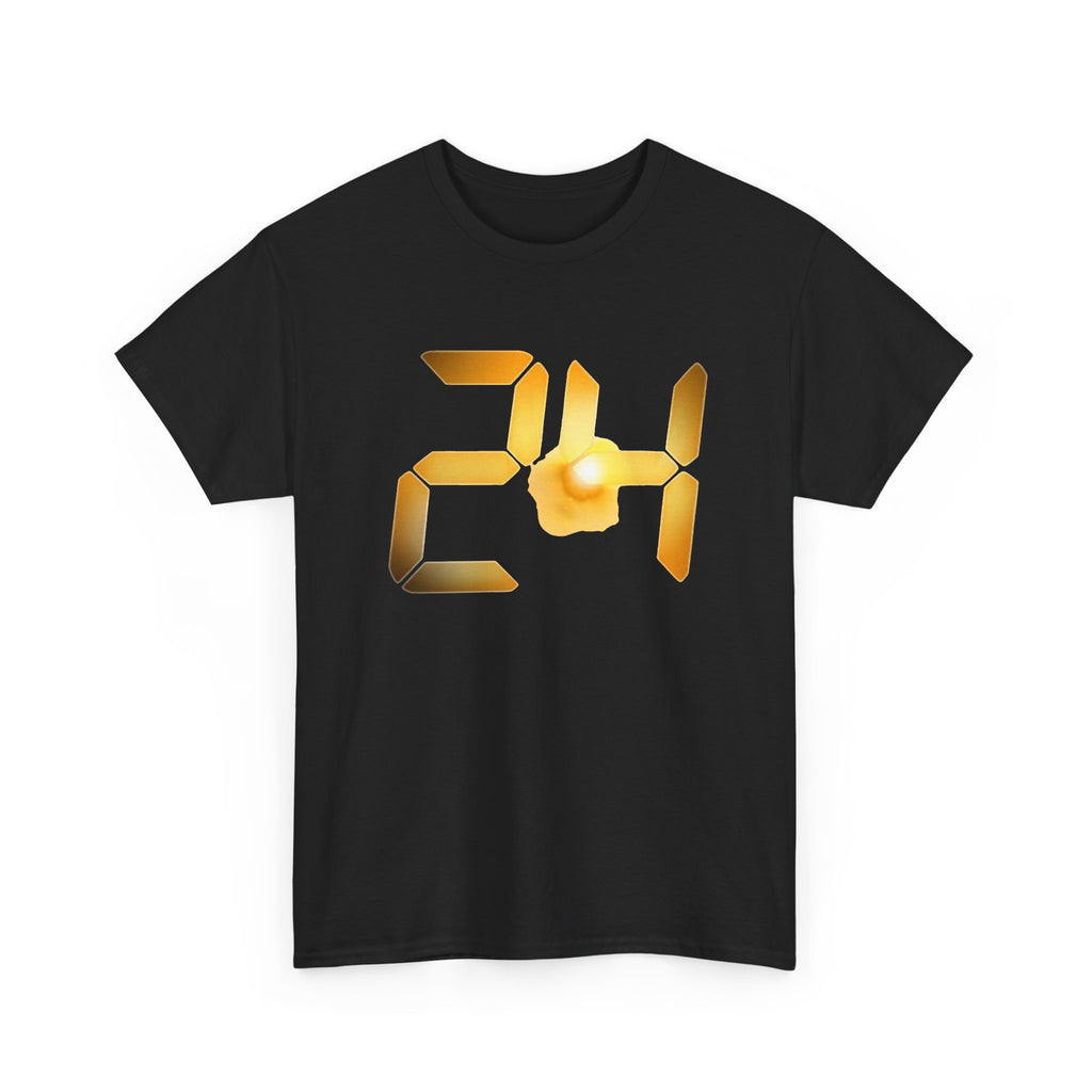 24 TV Show Inspired Tee — Gold Digital Clock Logo
