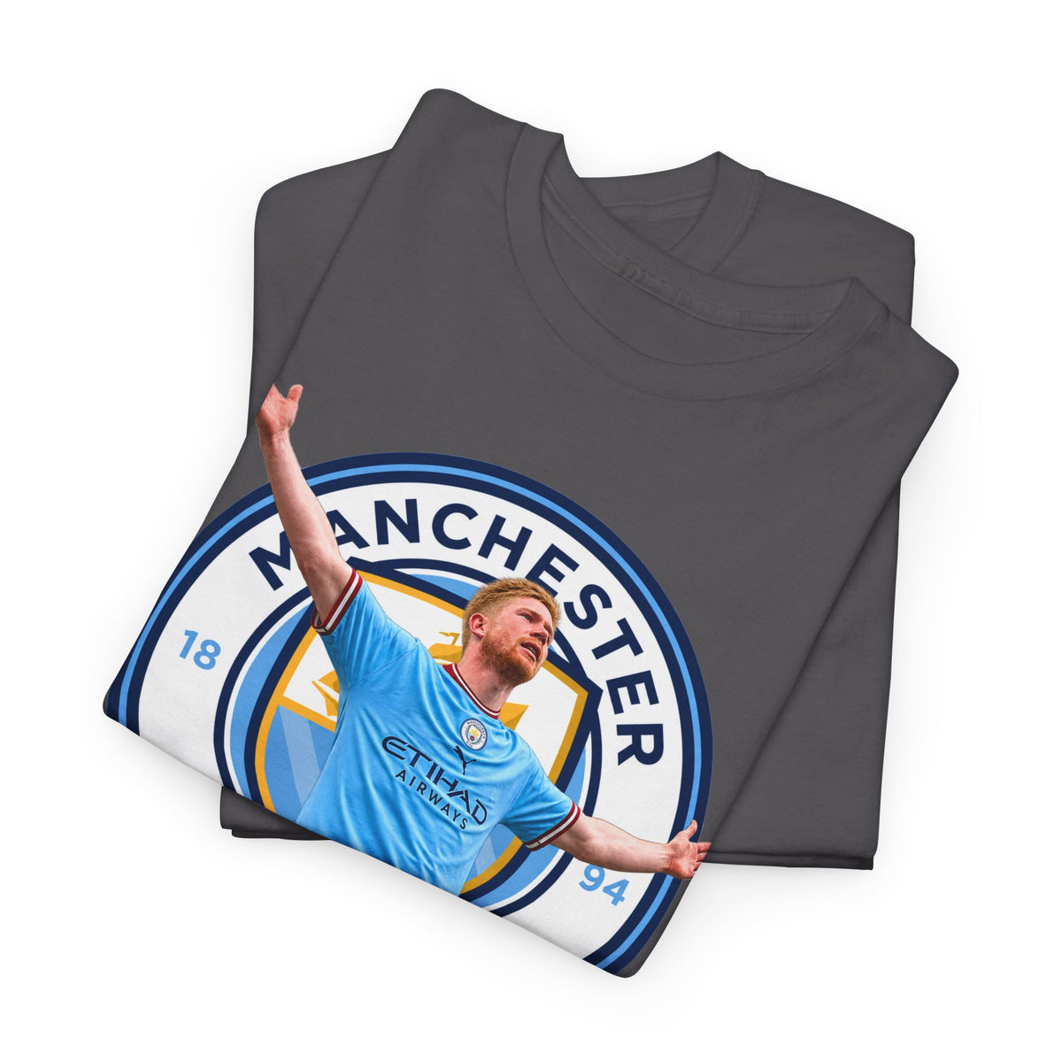 Kevin De Bruyne Manchester Football Club Legend Cotton T-Shirt — Player Celebration Graphic T-Shirt
