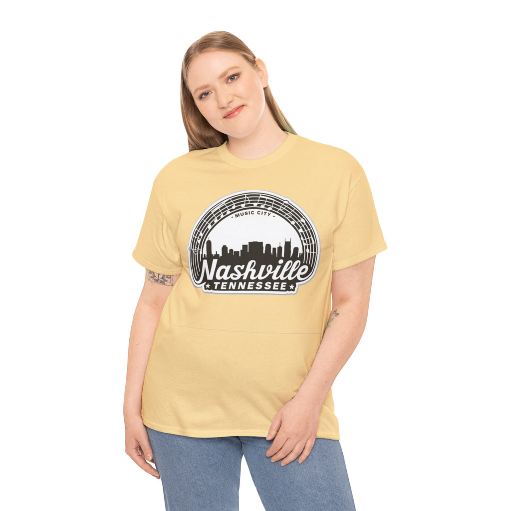 Nashville Tennessee Skyline Tee — Retro Music City Graphic Shirt