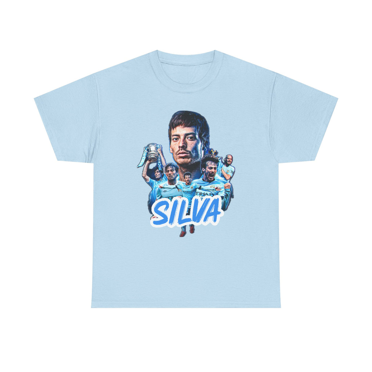 David Silva Manchester City Soccer Tee — Classic Player Portrait Football Shirt