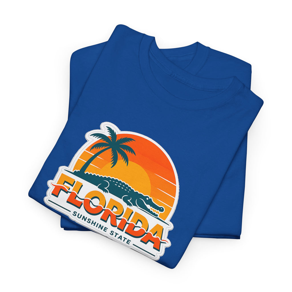 Florida Sunshine State T-Shirt — Retro Palm Sunset Graphic Tee