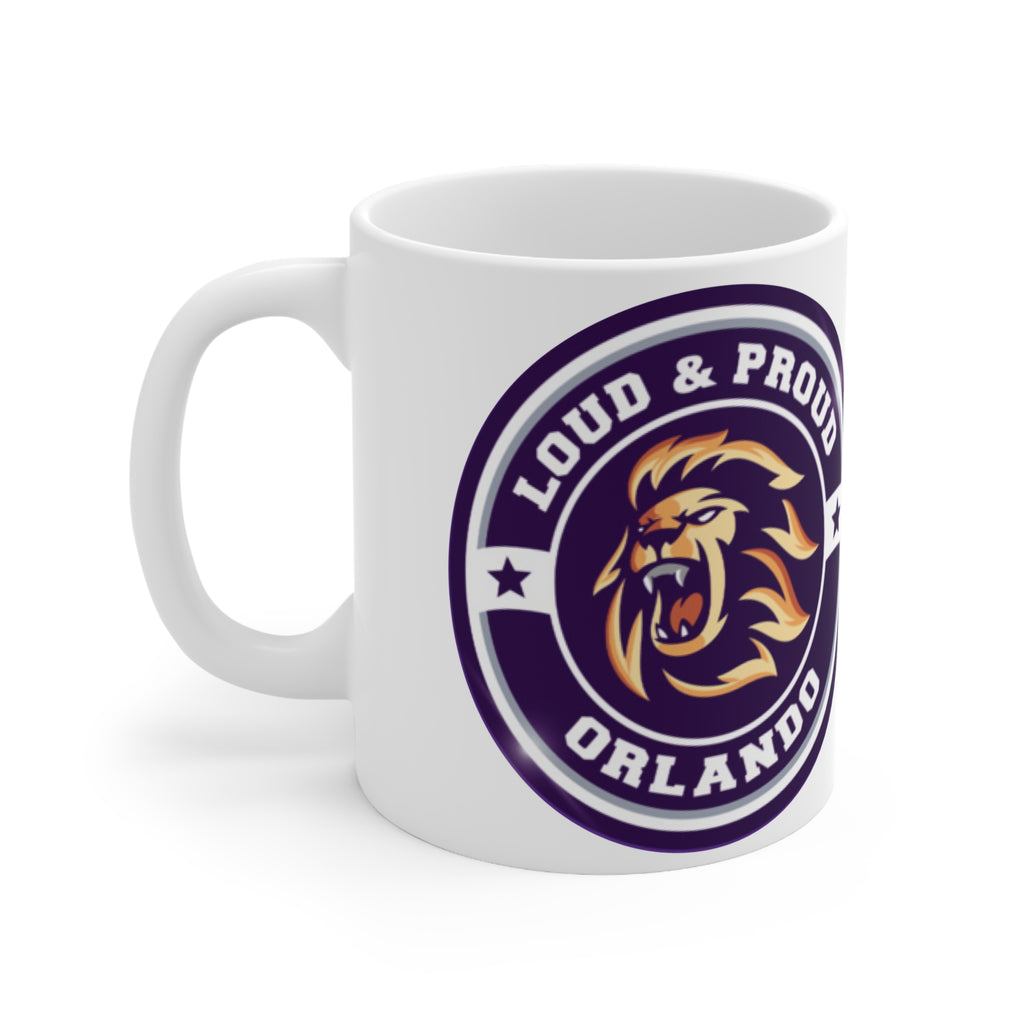 Orlando Coty Soccer Loud & Proud Lion Ceramic Coffee Mug — 11oz & 15oz