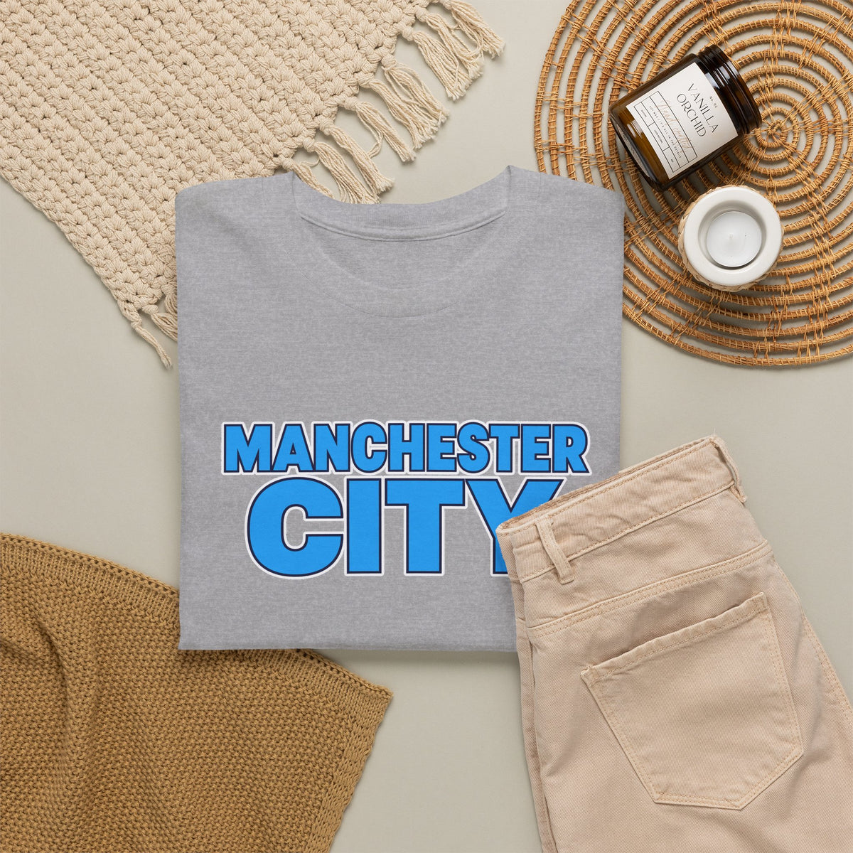 Manchester City T‑Shirt — Retro Blue Logo Tee