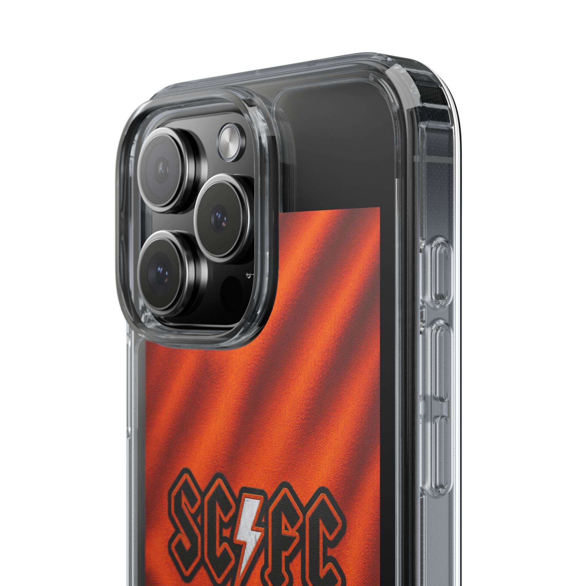 Salford CIty Inspired Phone Case — 'SCFC Back in Orange' Clear Protective Cover