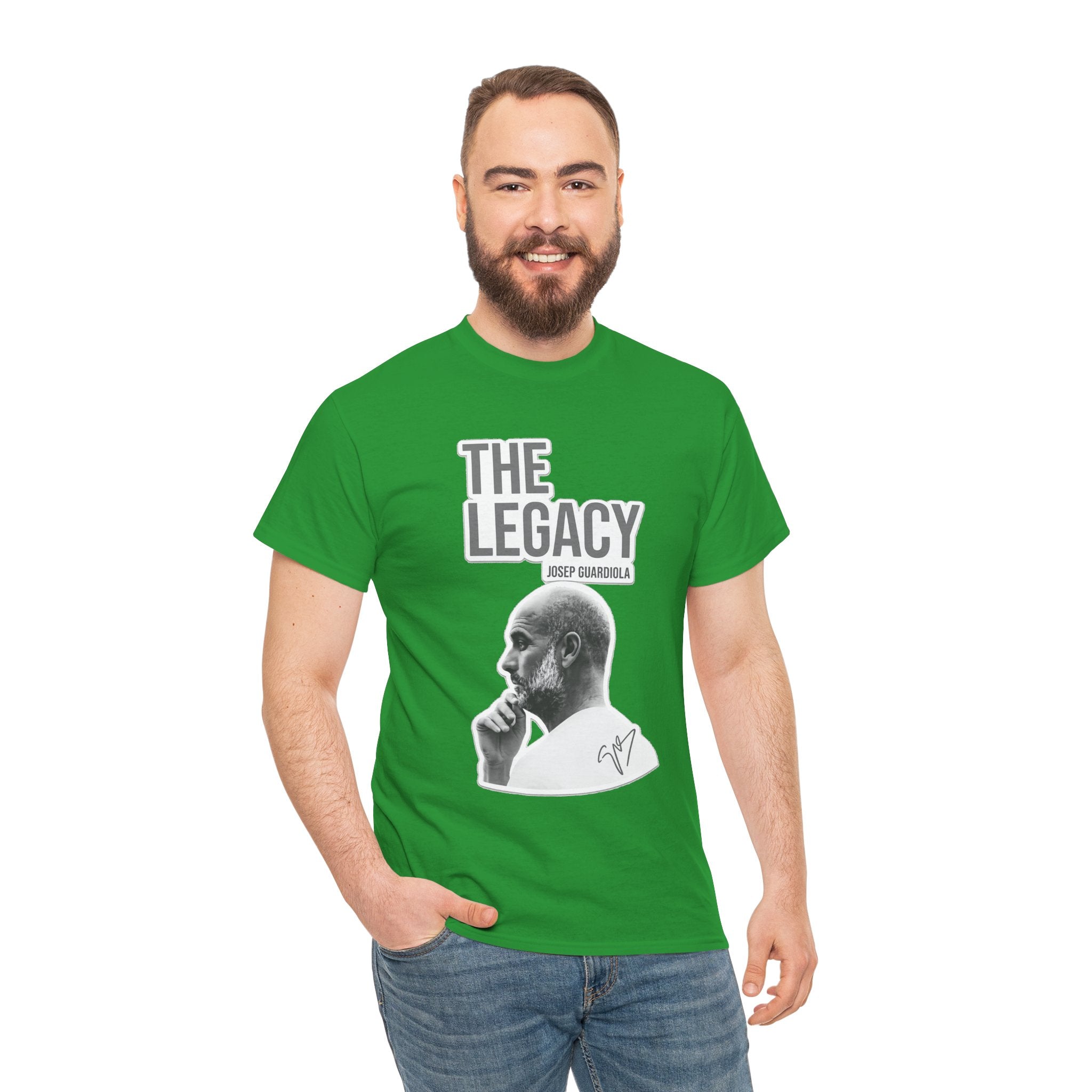 Pep Guardiola Manchester City The Legacy Tee — Inspirational Portrait Graphic T-Shirt