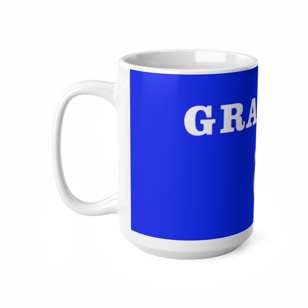 Granada TV Retro Emblem Ceramic Coffee Mug — Blue & Yellow Crest 11oz/15oz