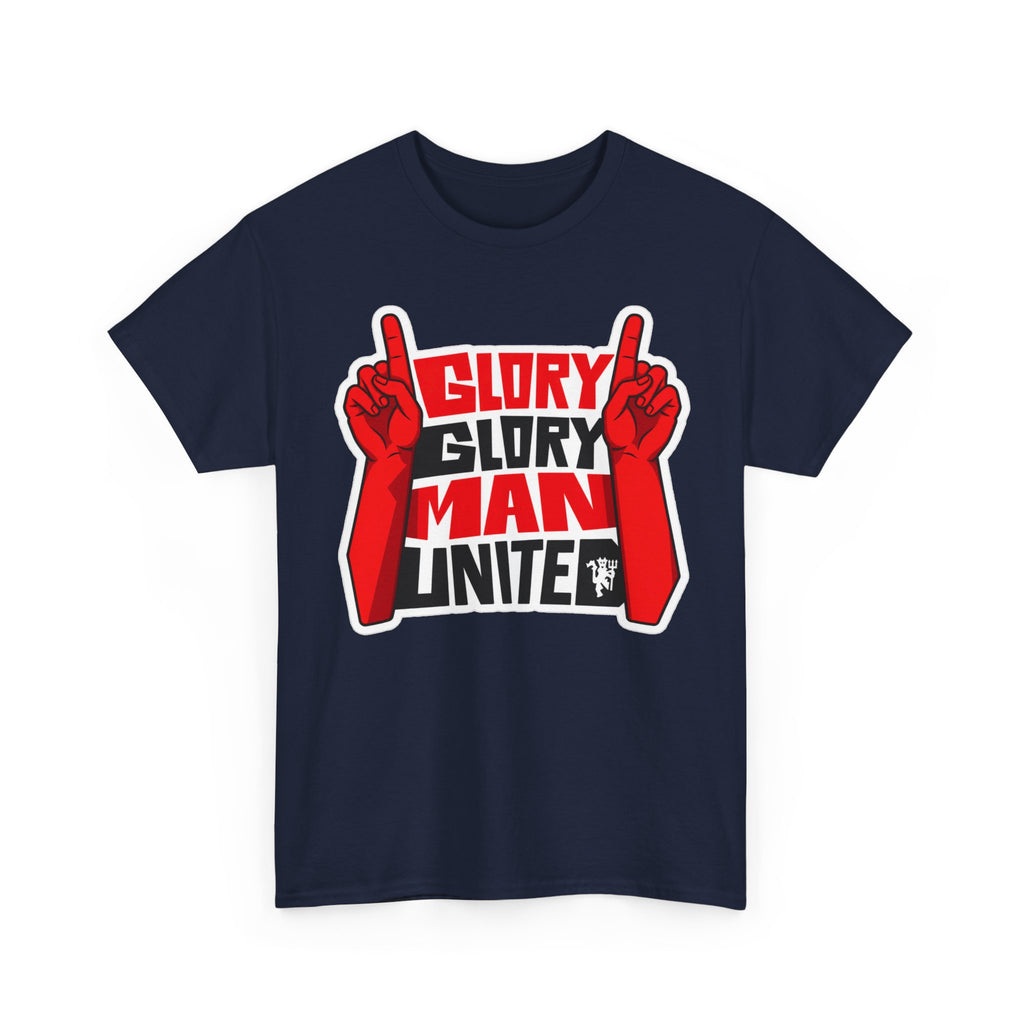 Glory Glory Man United T-Shirt — Retro Red Football Fan Tee