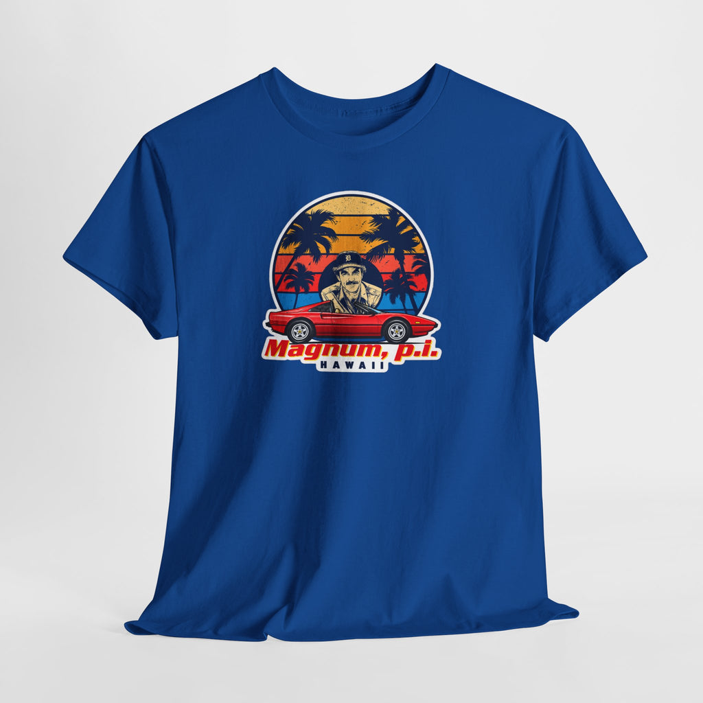 Magnum P.I. Hawaii Retro Sunset Cotton T-Shirt / Tee