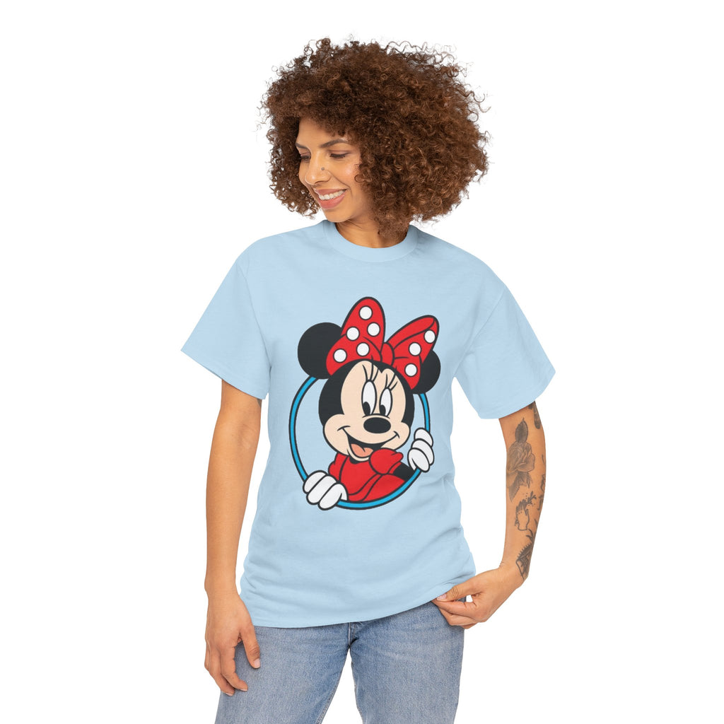 Minnie Mouse Retro Peeking Cotton T-Shirt / Tee
