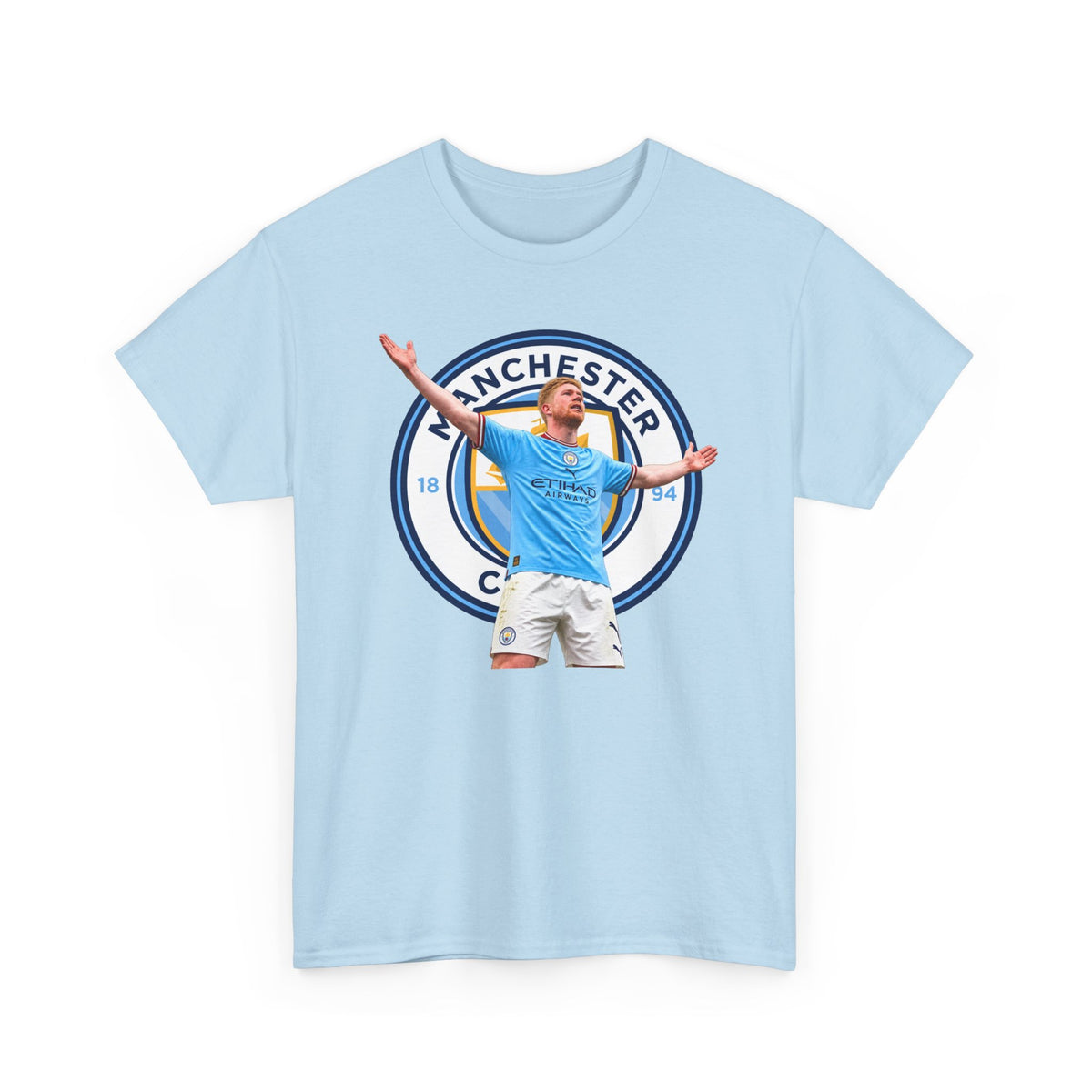 Kevin De Bruyne Manchester Football Club Legend Cotton T-Shirt — Player Celebration Graphic T-Shirt