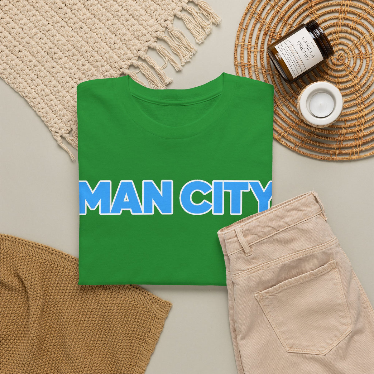 Man City Cotton T‑Shirt — Minimal Football Fan Tee