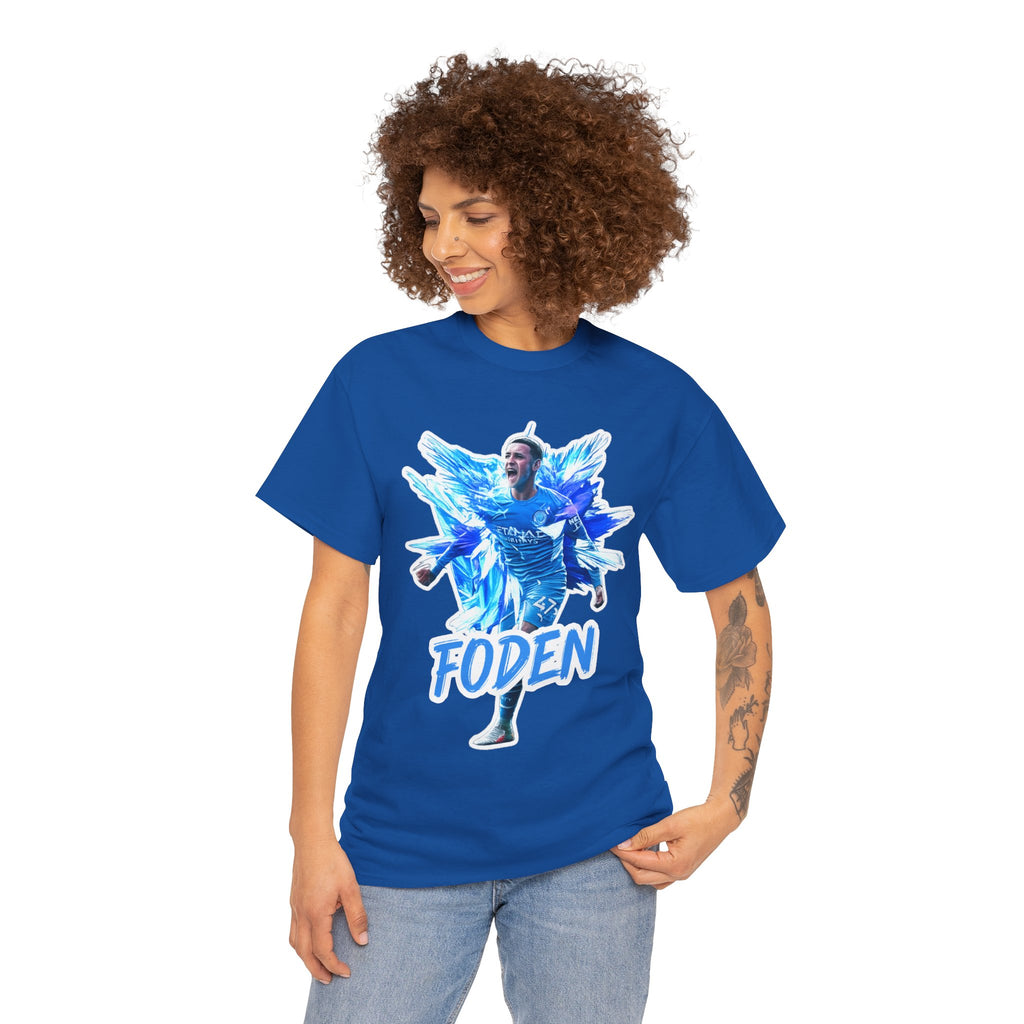 Phil Foden Manchester City Soccer T‑Shirt — Blue Graphic Football Fan Tee
