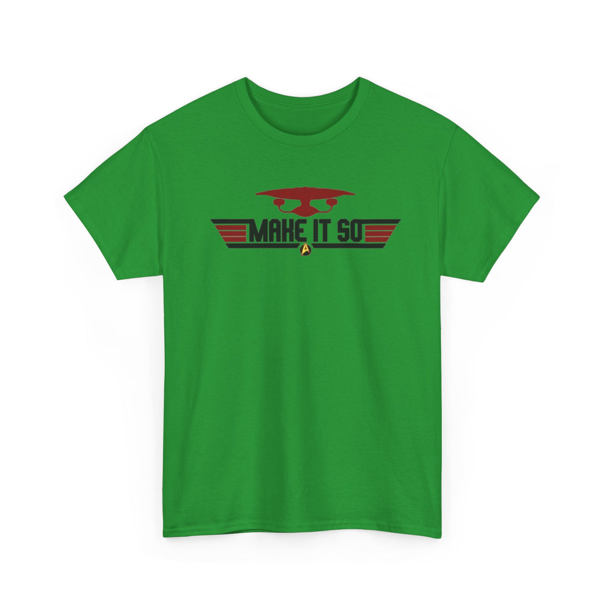 "Make It So" Sci‑Fi Graphic Tee — Retro Starship Emblem T-Shirt