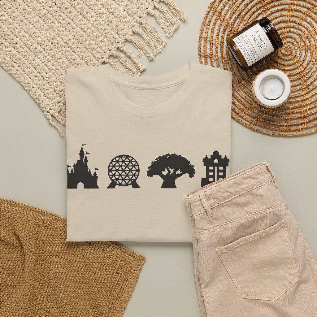 WDW theme parks Silhouettes Unisex Heavy Cotton Tee