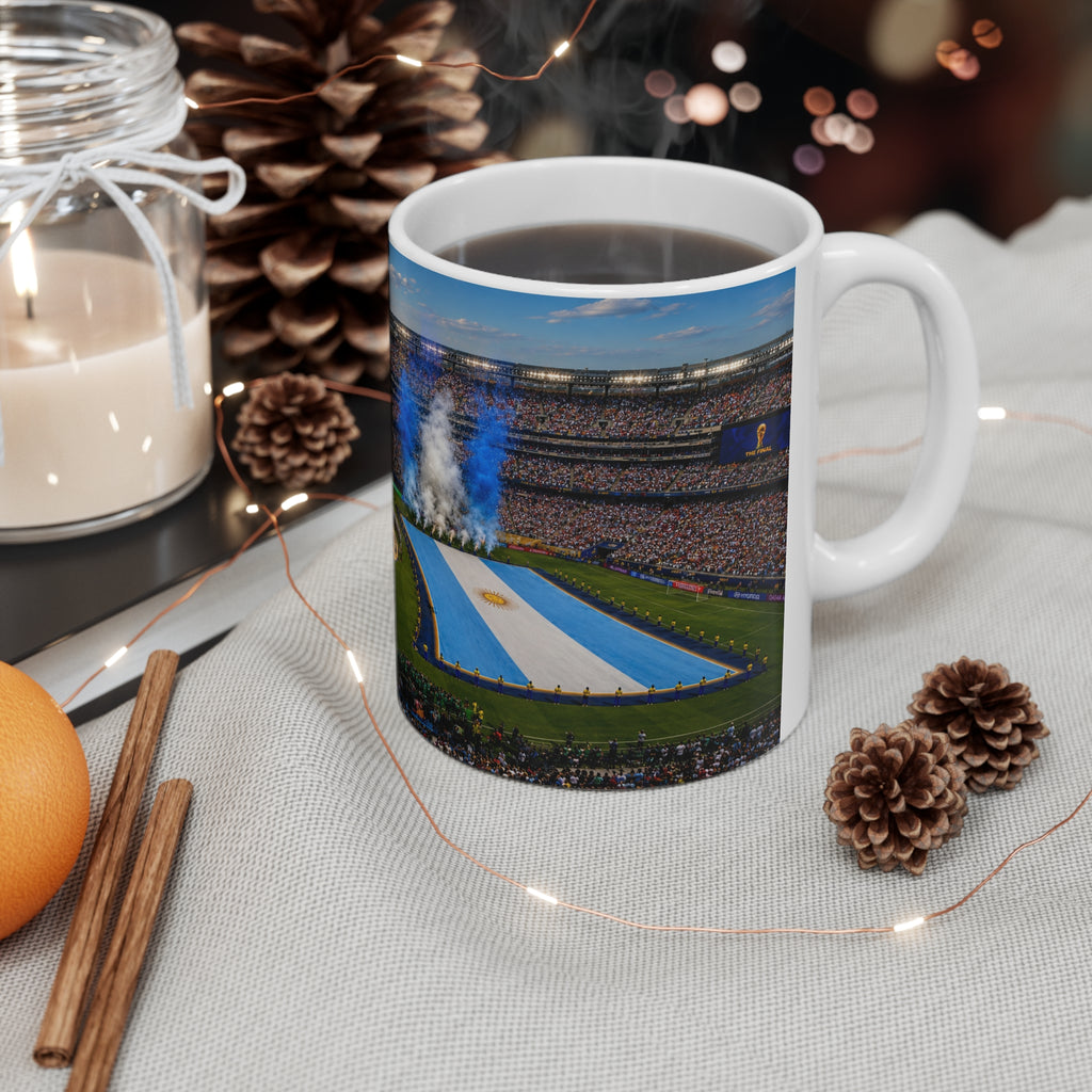 FIFA World Cup Final 2026 Stadium Photo Mug — National Flags & Opening Ceremony 11oz/15oz