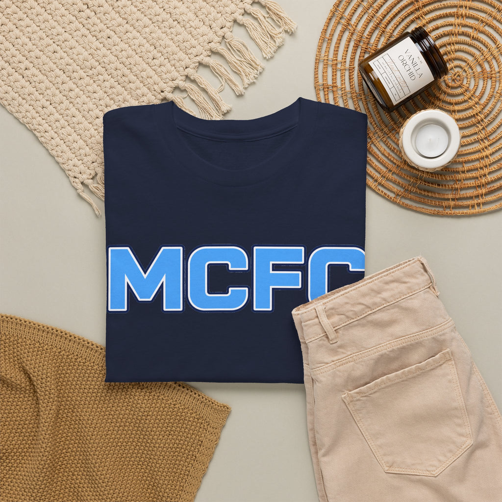 MCFC Logo Cotton T-Shirt — Light Blue Football Fan Tee