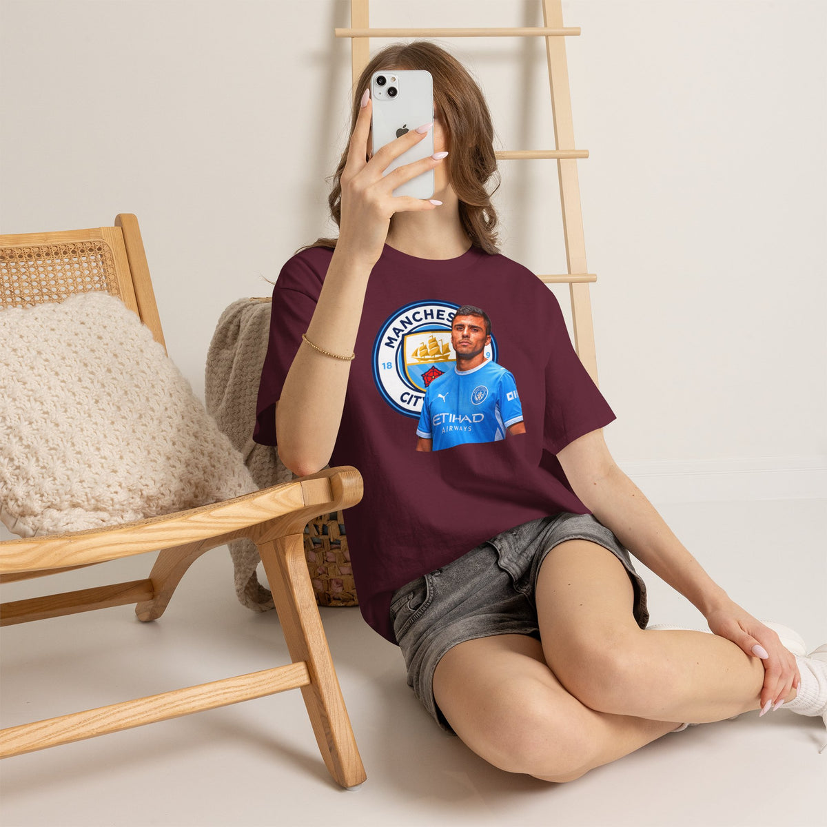 Rodri Manchester City Legend Football Tee — Player Portrait Soccer Shirt