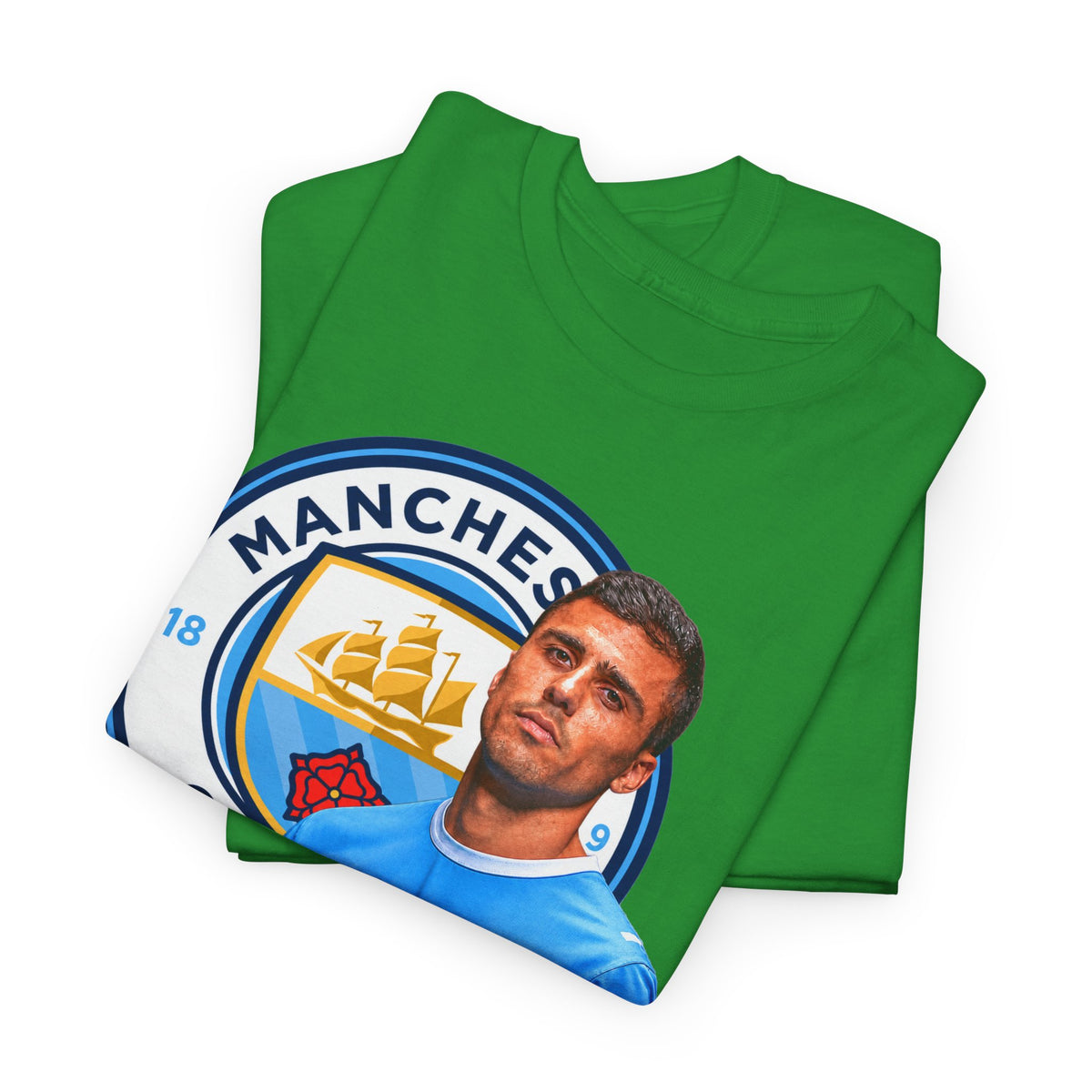 Rodri Manchester City Legend Football Tee — Player Portrait Soccer Shirt