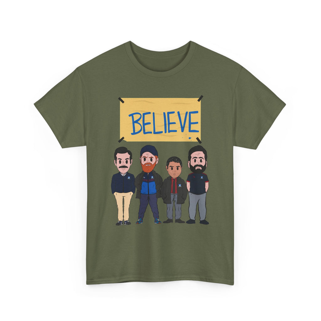 Ted Lasso Inspired Believe Cartoon Band Cotton T-Shirt