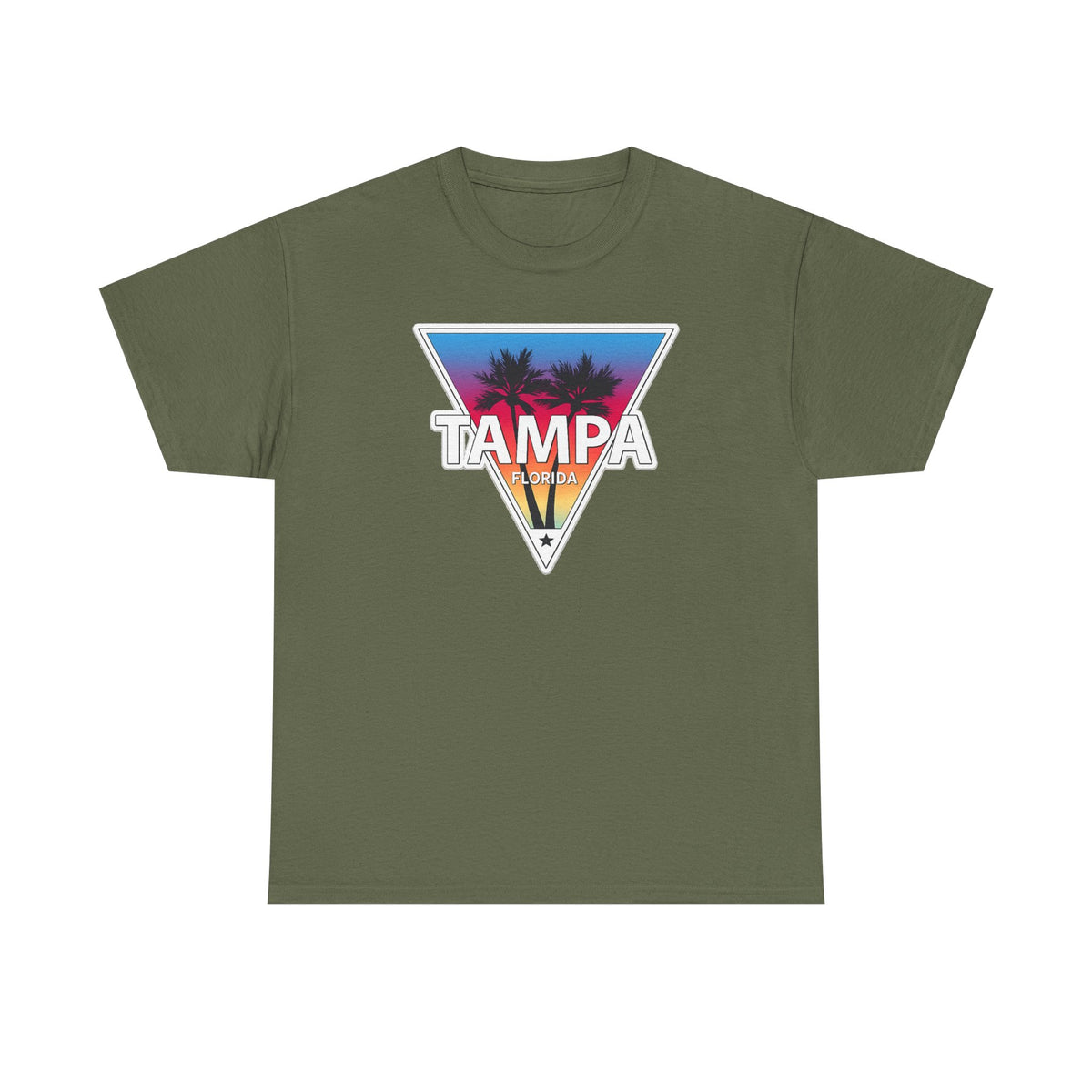 Tampa Retro Sunset Cotton T-Shirt