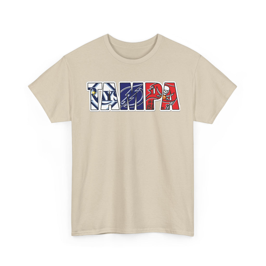 Tampa Block Letter Tee — Florida Flag Graphic T‑Shirt