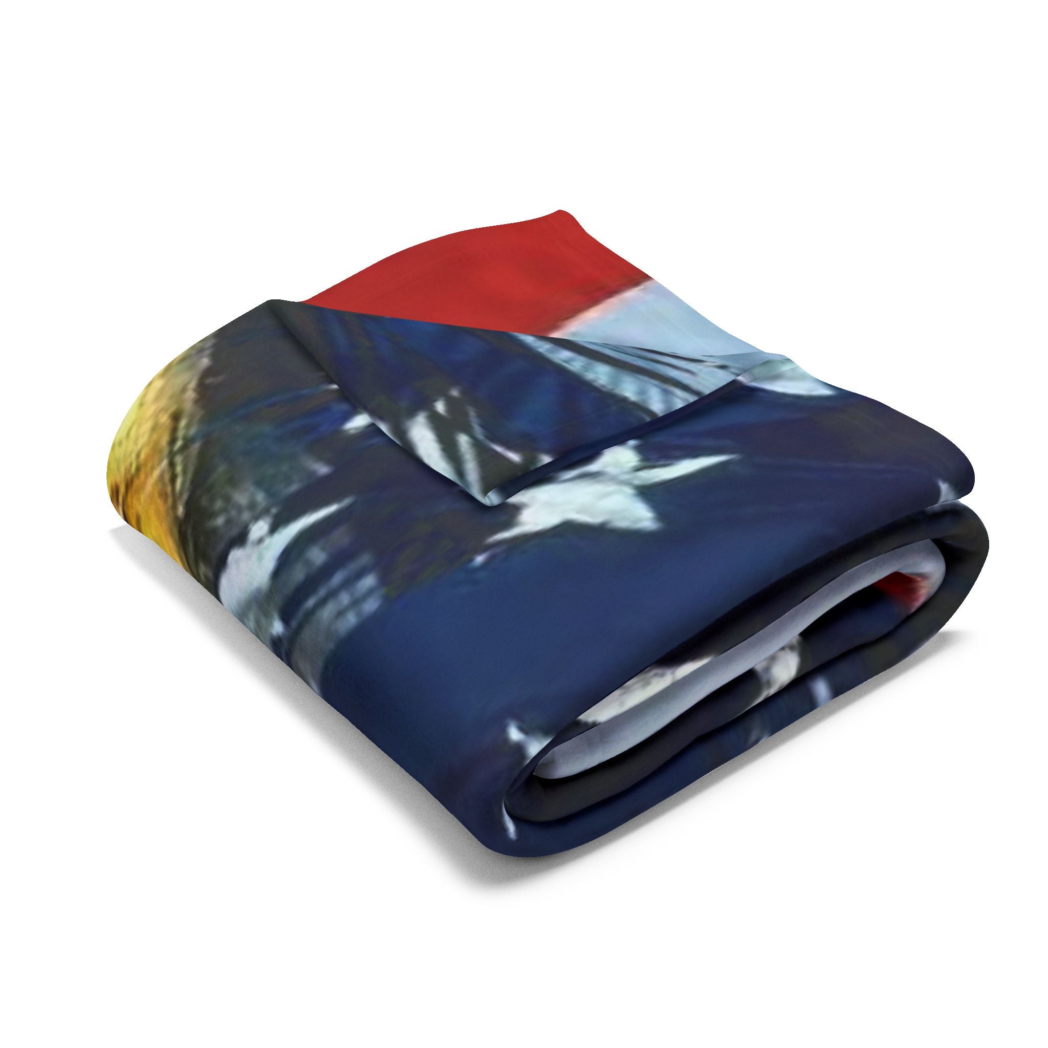 Patriotic Bald Eagle Fleece Blanket — American Flag Throw for 4th of July & Veterans
