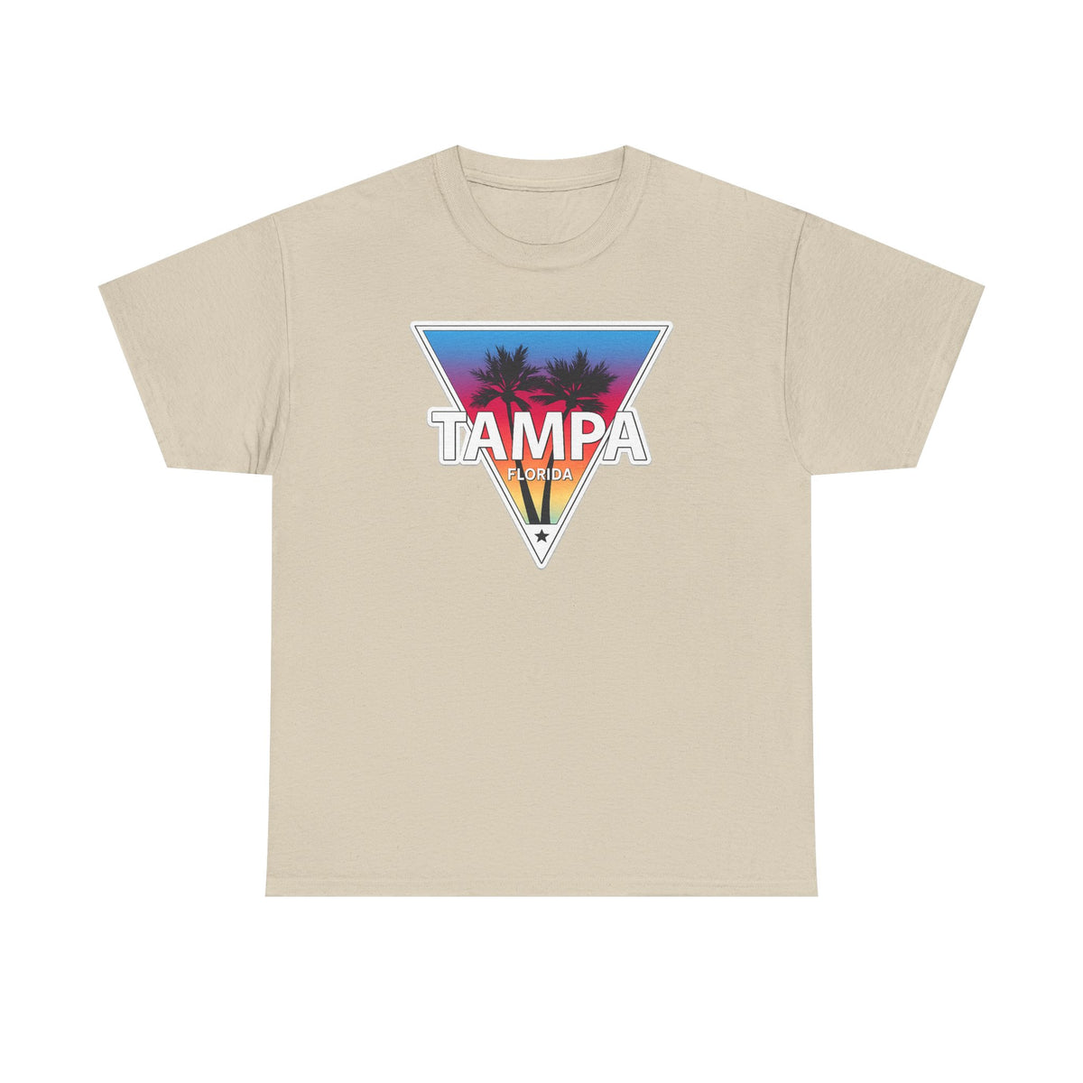 Tampa Retro Sunset Cotton T-Shirt