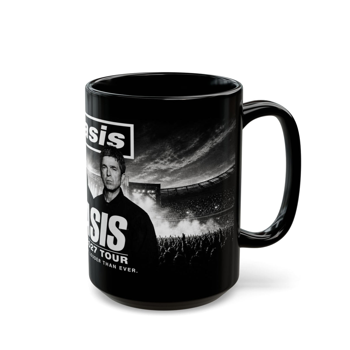 Oasis The 2027 Tour Inspired Black Coffee Mug