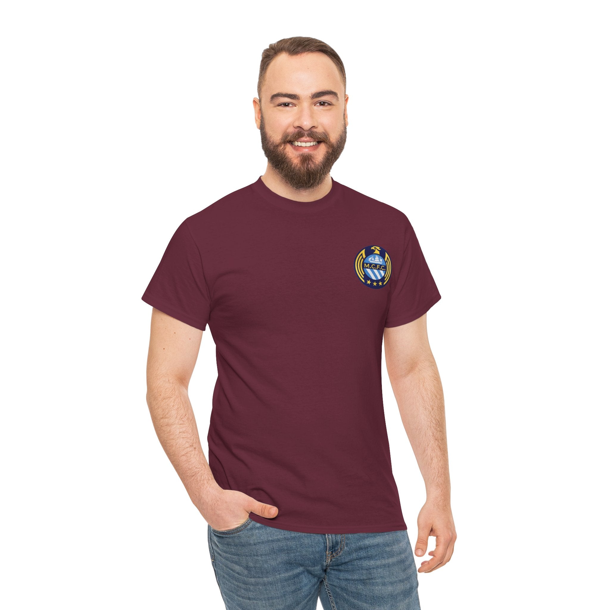 MCFC Unofficial Crest / Badge Tee — Nautical Compass Emblem Shirt