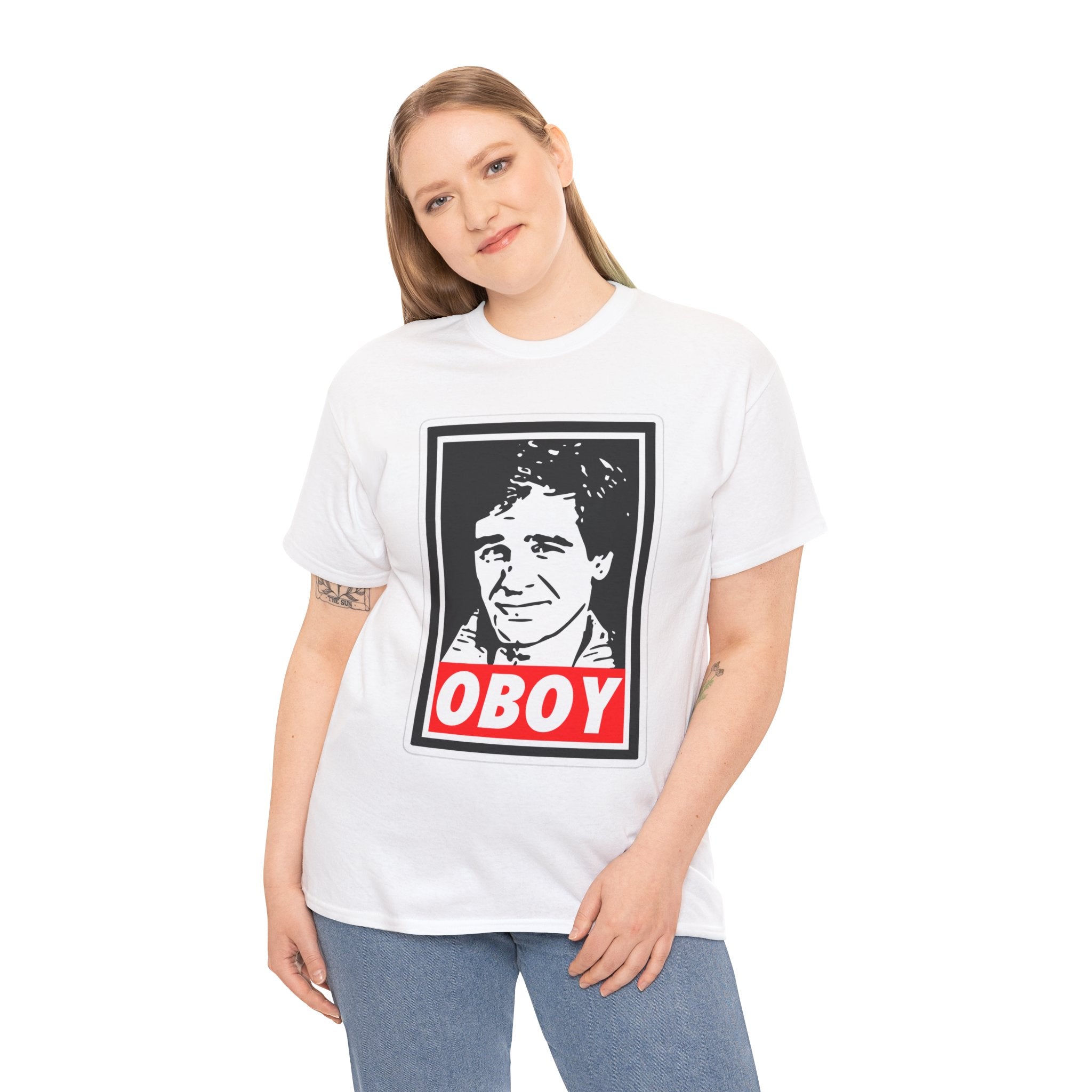 Oboy Quantum Leap Graphic Tee — Retro Pop Art Portrait T‑Shirt