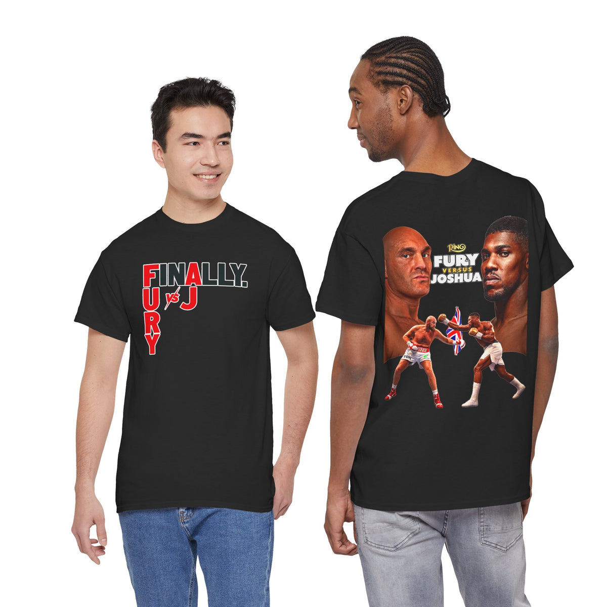 Fury vs Joshua Boxing Tee — Finally Fury vs J (Men’s Fight Night T-Shirt)