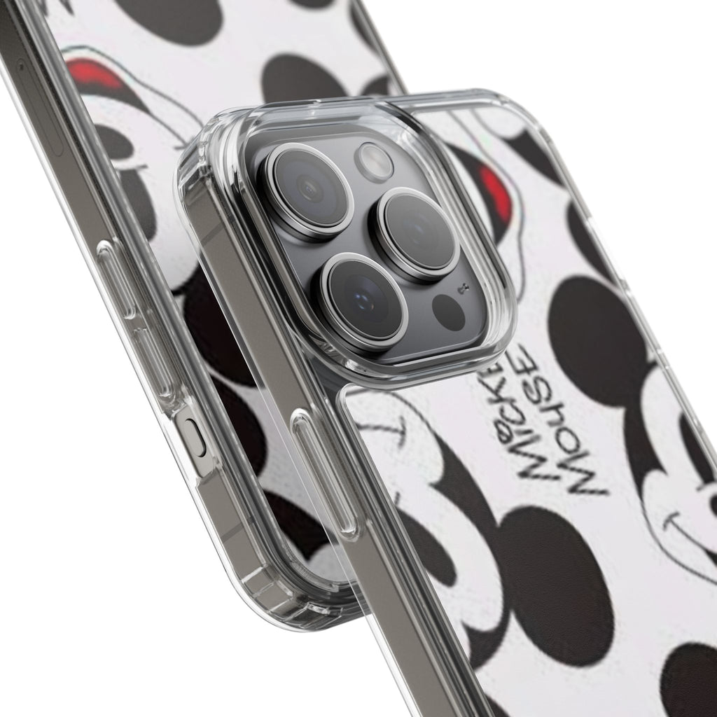 Mickey Mouse Clear Phone Case – Retro Cartoon Pattern Clear Case
