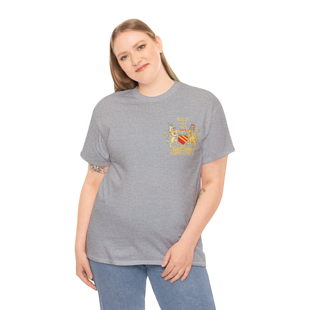 Manchester United Wembley 1968 Heraldic Crest Tee — Vintage Coat of Arms Chest Print