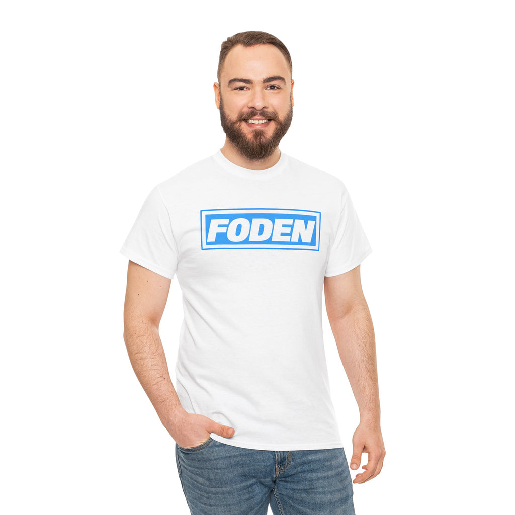 Foden Logo Tee — Blue Box Graphic T-Shirt