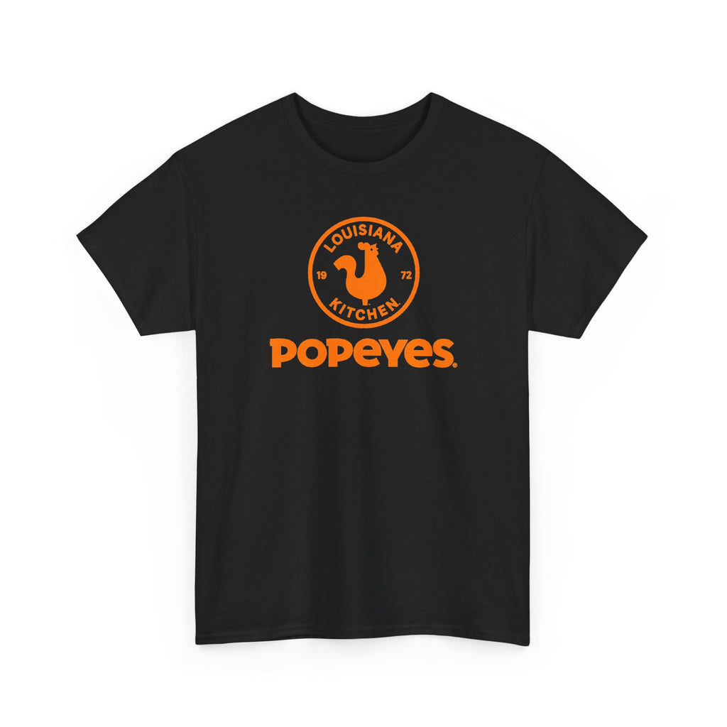 Popeyes Logo T-Shirt — Vintage Orange Louisiana Kitchen Tee