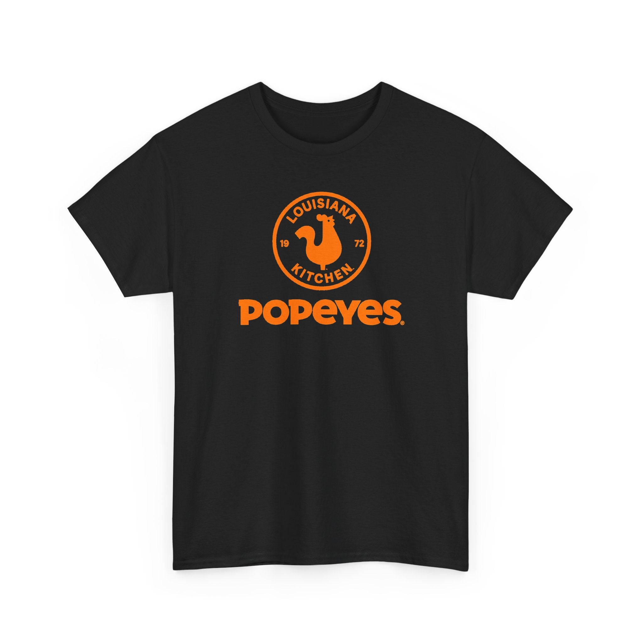 Popeyes Logo T-Shirt — Vintage Orange Louisiana Kitchen Tee