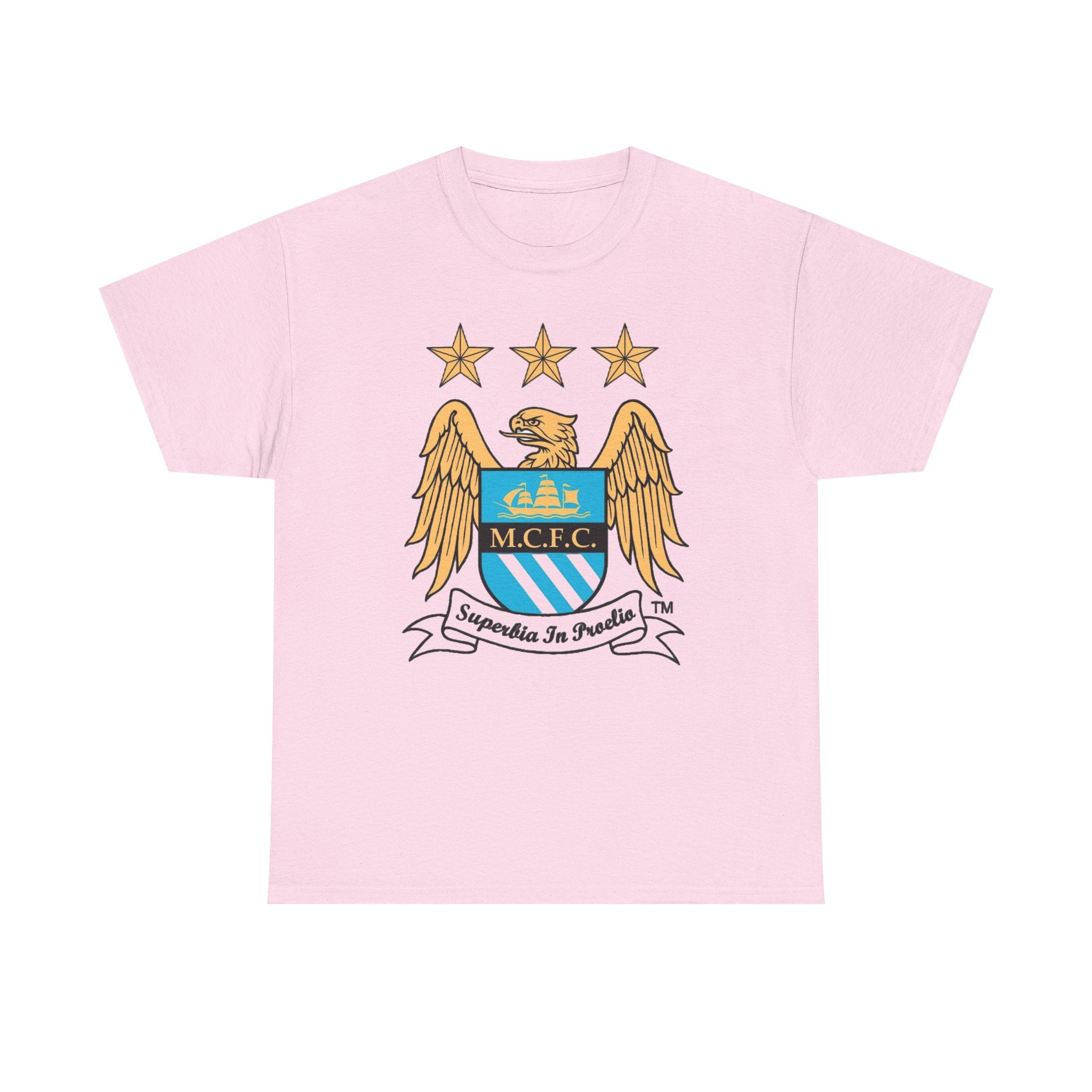 Manchester City Retro Club Crest T‑Shirt — MCFC Vintage Style Club Emblem Tee