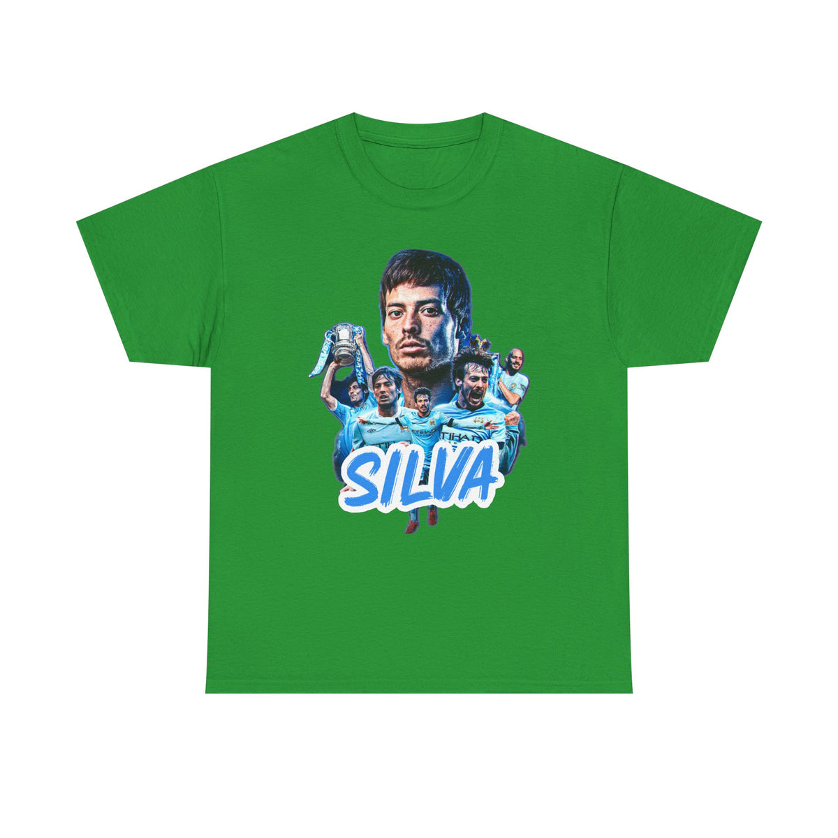David Silva Manchester City Soccer Tee — Classic Player Portrait Football Shirt